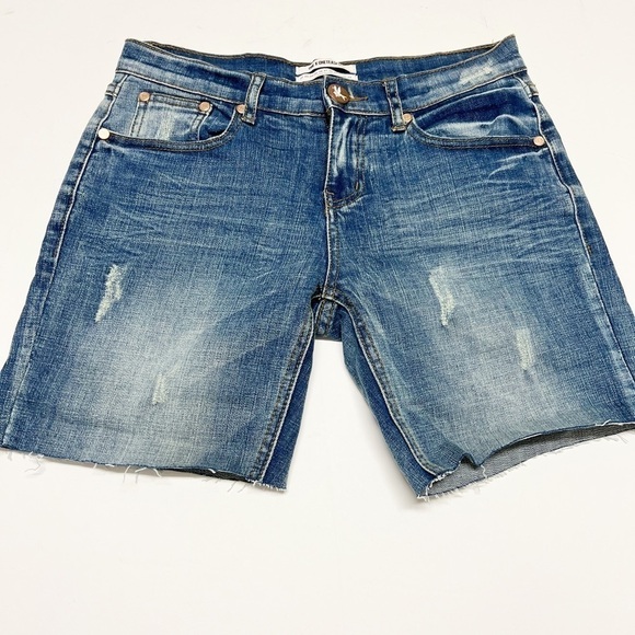 One Teaspoon Womens Medium Wash Awesome Baggies Cut Off Bermuda Jorts - Picture 1 of 9